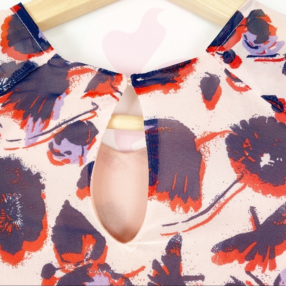 NEW H&M Printed Floral Ruffle Midi Dress 2 - Picture 6 of 8